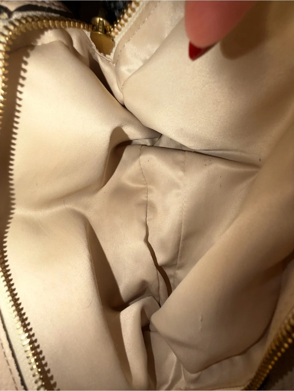 Coach Beige Croc-Embossed Canvas and Pebbled Leather Madison Shoulder Bag